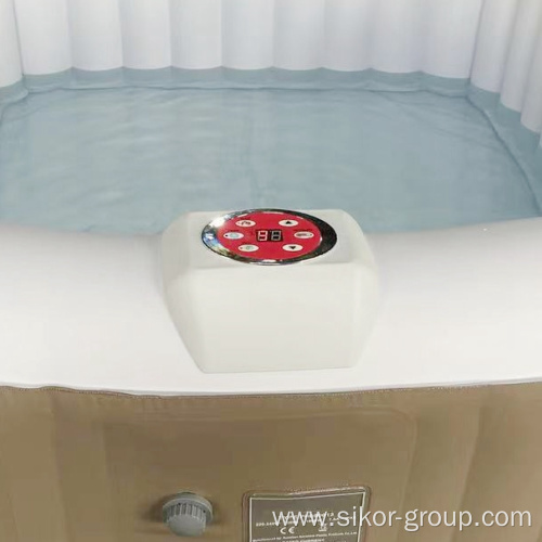 Factory OEM ODM Outdoor Integrated design Round inflatable spa pool whirlpool massage spa hot tub